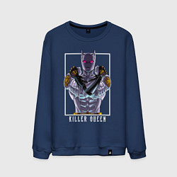 Свитшот хлопковый мужской Killer Queen anime, цвет: тёмно-синий