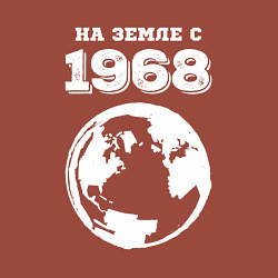 Свитшот хлопковый мужской На Земле с 1968 с краской на темном, цвет: кирпичный — фото 2