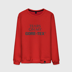 Свитшот хлопковый мужской Tears on my GORETEX, цвет: красный