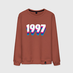 Свитшот хлопковый мужской Made in 1997 vintage art, цвет: кирпичный