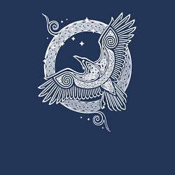 Свитшот хлопковый мужской Кельтский тотем Ворон, цвет: тёмно-синий — фото 2