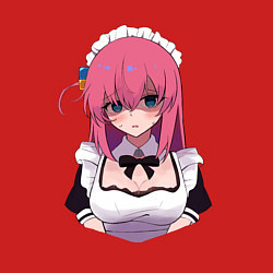 Свитшот хлопковый мужской Горничная Хитори - Bocchi the rock, цвет: красный — фото 2