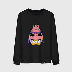 Свитшот хлопковый мужской Totoro Majin Buu, цвет: черный