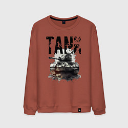 Свитшот хлопковый мужской Tankist, цвет: кирпичный