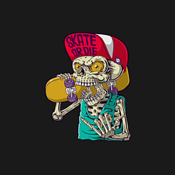 Свитшот хлопковый мужской Skate or die, цвет: черный — фото 2