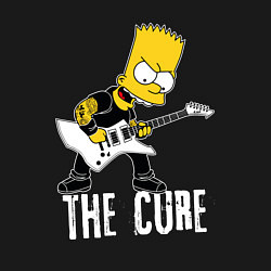 Свитшот хлопковый мужской The Cure Барт Симпсон рокер, цвет: черный — фото 2
