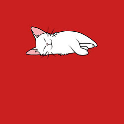 Свитшот хлопковый мужской Lazy white cat, цвет: красный — фото 2