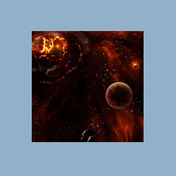 Свитшот хлопковый мужской Космос от нейросети, цвет: мягкое небо — фото 2