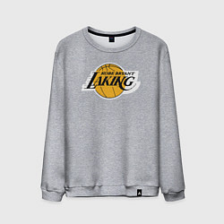 Свитшот хлопковый мужской Kobe Bryant laking, цвет: меланж