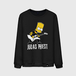 Мужской свитшот Judas Priest Барт Симпсон рокер