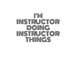 Свитшот хлопковый мужской Im doing instructor things, цвет: белый — фото 2