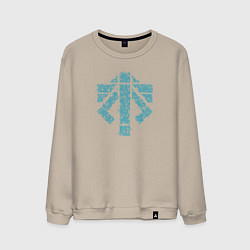 Свитшот хлопковый мужской X-COM game, цвет: миндальный