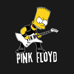 Свитшот хлопковый мужской Pink Floyd Барт Симпсон рокер, цвет: черный — фото 2