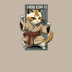 Свитшот хлопковый мужской Я знаю Кунг-Фу, цвет: миндальный — фото 2
