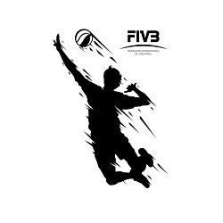 Свитшот хлопковый мужской FIVB - международная федерация волейбола, цвет: белый — фото 2