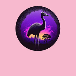 Свитшот хлопковый мужской Аист в неоне, цвет: светло-розовый — фото 2