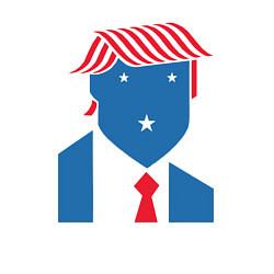 Свитшот хлопковый мужской USA Trump, цвет: белый — фото 2