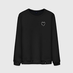Свитшот хлопковый мужской Minimal love, цвет: черный