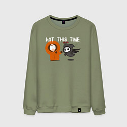 Свитшот хлопковый мужской Не в этот раз, цвет: авокадо