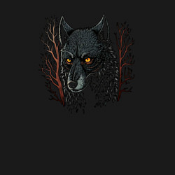 Свитшот хлопковый мужской Night wolf, цвет: черный — фото 2