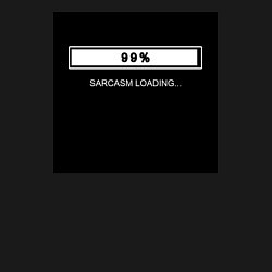 Свитшот хлопковый мужской Sarcasm loading, цвет: черный — фото 2