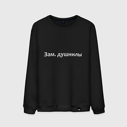 Свитшот хлопковый мужской Зам душнилы - светлая, цвет: черный
