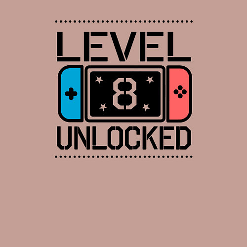 Мужской свитшот Level 8 unlocked / Пыльно-розовый – фото 3