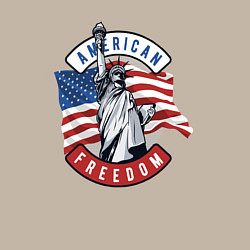 Свитшот хлопковый мужской American freedom, цвет: миндальный — фото 2