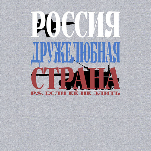 Мужской свитшот Флаг России из слов / Меланж – фото 3