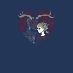 Свитшот хлопковый мужской Demonic love, цвет: тёмно-синий — фото 2