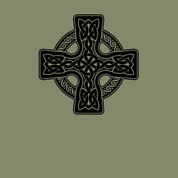 Свитшот хлопковый мужской Кельтский крест, цвет: авокадо — фото 2