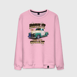 Свитшот хлопковый мужской Классический пикап Chevrolet Thriftmaster, цвет: светло-розовый