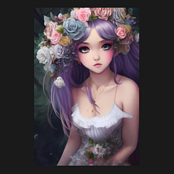 Свитшот хлопковый мужской Девушка с розами, цвет: черный — фото 2