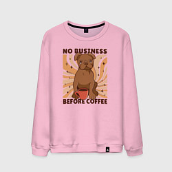 Мужской свитшот No business before coffee