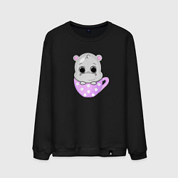 Мужской свитшот Бегемот в кружке