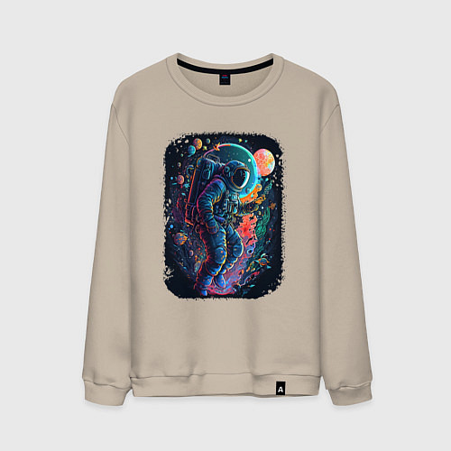 Мужской свитшот В поисках новых миров / Миндальный – фото 1