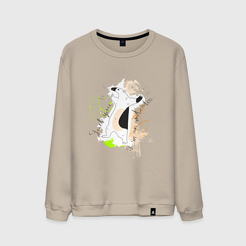 Мужской свитшот Муравьед: fuck you im anteater / Миндальный – фото 1