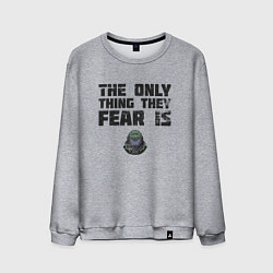 Свитшот хлопковый мужской The only thing they fear is you doom slayer, цвет: меланж