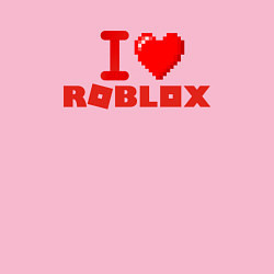 Свитшот хлопковый мужской I love Roblox, цвет: светло-розовый — фото 2