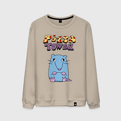 Мужской свитшот Глупая Крыса из Pizza Tower