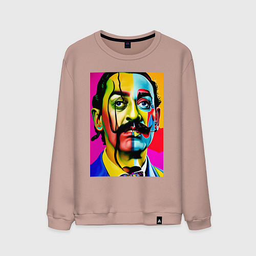 Мужской свитшот Salvador Dali / Пыльно-розовый – фото 1