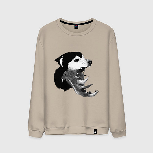 Мужской свитшот The Thing - husky / Миндальный – фото 1