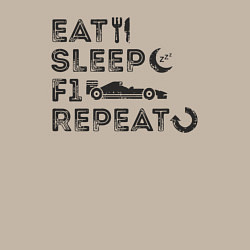 Свитшот хлопковый мужской Eat sleep F1, цвет: миндальный — фото 2