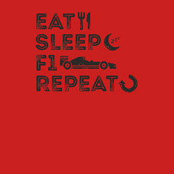 Свитшот хлопковый мужской Eat sleep F1, цвет: красный — фото 2