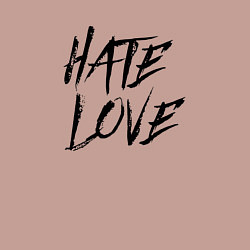 Свитшот хлопковый мужской Hate love Face, цвет: пыльно-розовый — фото 2