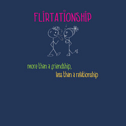 Свитшот хлопковый мужской Flirtationship more than a friendship less than a, цвет: тёмно-синий — фото 2