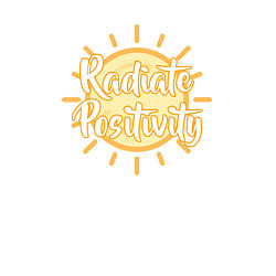 Свитшот хлопковый мужской Radiate positivity, цвет: белый — фото 2