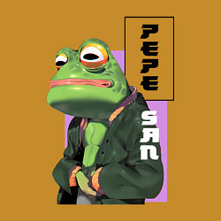 Свитшот хлопковый мужской Аниме Пепе сан, цвет: горчичный — фото 2