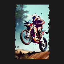 Свитшот хлопковый мужской Мотокросс - экстрим, цвет: черный — фото 2