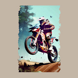 Свитшот хлопковый мужской Мотокросс - экстрим, цвет: миндальный — фото 2